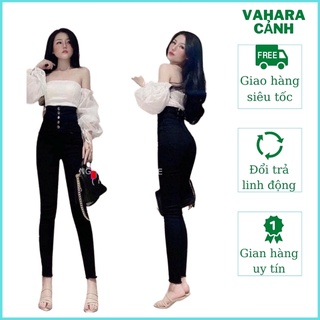 Quần jean nữ cotton lưng cao đẹp giá rẻ,quần bò Lady 601