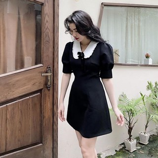 Váy đen cổ trắng Ruby