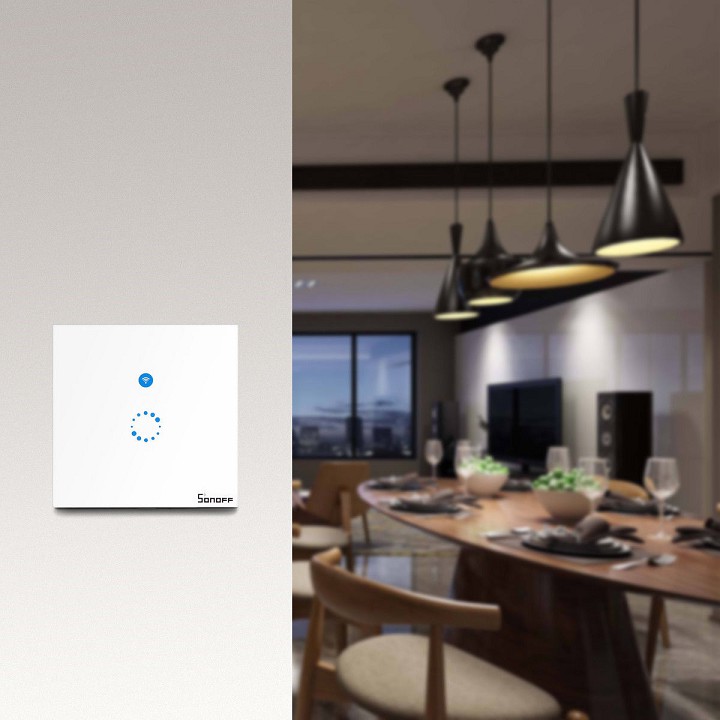 Công Tắc Cảm Ứng WiFi Sonoff T1 EU 1C 1 Cổng