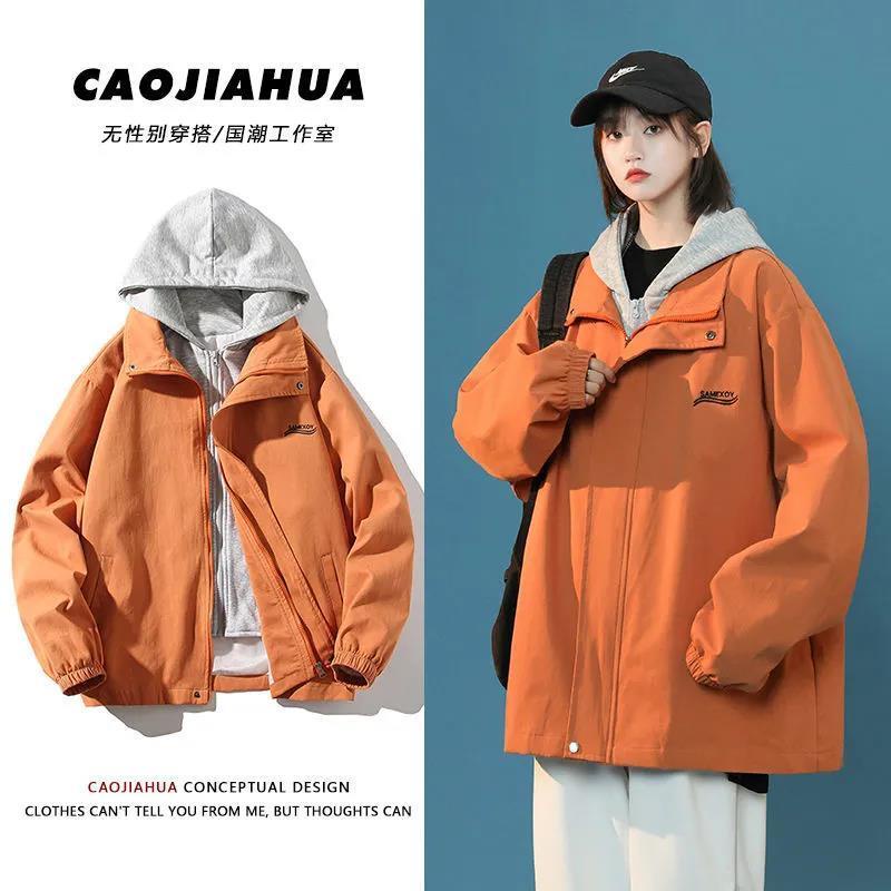 Áo khoác nam bomber  ❇Áo Khoác Nam Giả Hai Lớp Có Nón Thời Trang Hàn Quốc