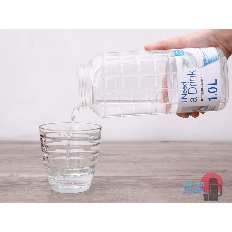 Bình đựng nước nhựa Lock&amp;Lock Chess Water Bottle 1.0L/1.5L Nắp màu trắng HAP810 HAP812