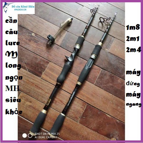 cần câu lure rút cần câu lure rút Mlong 2m1 2m4 máy đứng máy ngang bảo hành 3 tháng