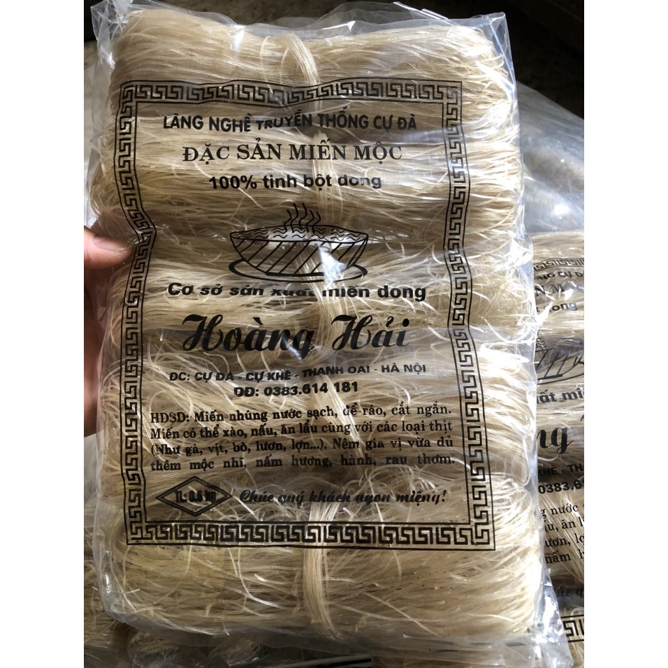 1kg Miến dong Hoàng Hải cao cấp chuyên sử dụng 100% NL tự nhiên từ tinh bột dong riềng đóng gói 500g