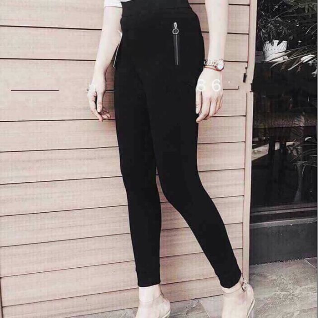 Quần legging khóa sườn