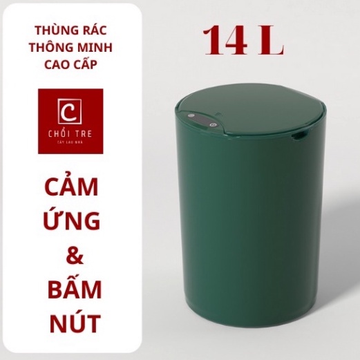 Thùng rác thông minh cảm ứng Promax X - 14L - Thùng rác nhựa cảm ứng tự động đóng mở, sang trọng bền đẹp