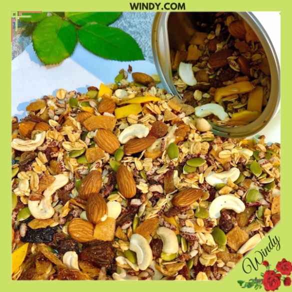 Granola siêu Hạt &amp; Quả MinMin Loại 500g, Ngũ cốc giảm cân mic hạt óc chó, hạnh nhân Windy.com