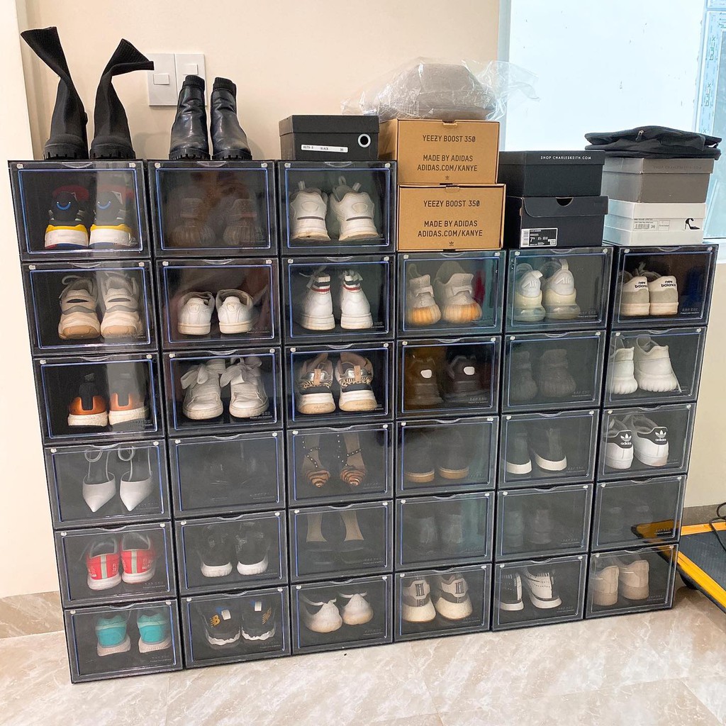 Hộp Đựng Giày Cao Cấp Nhựa Cứng Trong Suốt Cửa Mở Nam Châm, Hộp Chịu Lực Cao ( Loại Xịn Cao Cấp Nhất Trên Thị Trường)