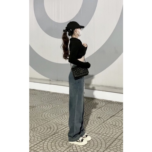 Quần xuông kèm đai xích