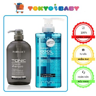 Dầu Gội | Sữa Tắm Cho Nam PHARMAACT COOL TONIC Nhật Bản - 600ml