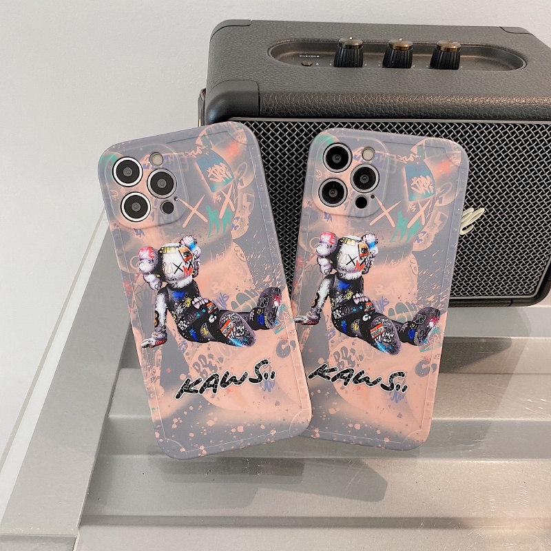 Ốp điện thoại chống sốc in hình Kaws IMD cho iPhone 13 Pro Max 12 Pro 11 Max X Xr Xs Max Xr 8 7 Plus