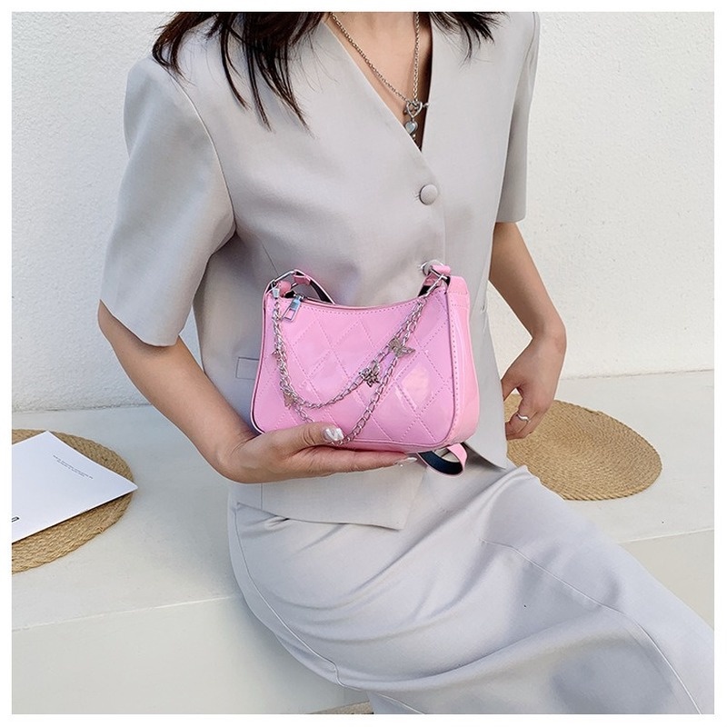 Túi Đeo Chéo Hình Vuông Nhỏ Quai Xích Ngọc Trai Thời Trang 2022 NB00407