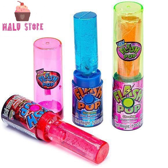 [SIÊU HOT] Kẹo Son Flash Pop loại to Có đèn phát sáng Mỹ 34g