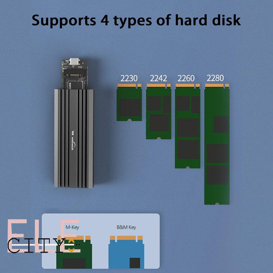 ✨COD✨Blueendless 2807N SSD Mobile Enclosure NVME M.2 Solid State Drive Enclosure