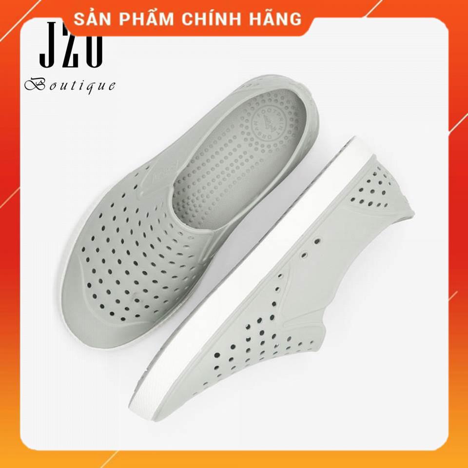 VỈ 4 HỘP KUN-  Giày nhựa URBAN nam nữ đi mưa đi biển D22001 - Ghi trắng MSP37465