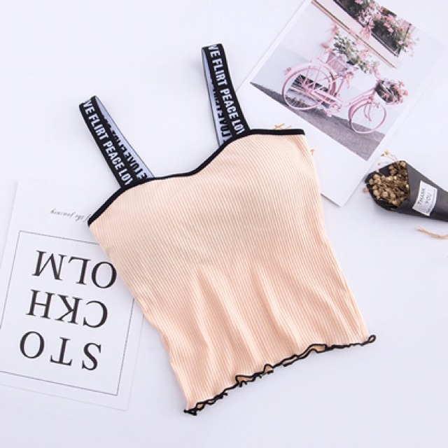 Áo hai dây croptop cotton tăm full màu siêu hot xinh xắn cho nữ M04