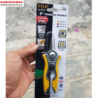 Kéo Cắt Cành 6 inch (150mm) Mỏ Nhọn, Cán Vàng TOP VGP-0611Y