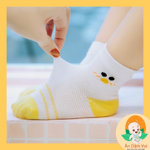 Set 5 tất lưới điều hòa co giãn giữ ấm cho trẻ em từ sơ sinh, vớ cho bé trai bé gái SAMI KIDS