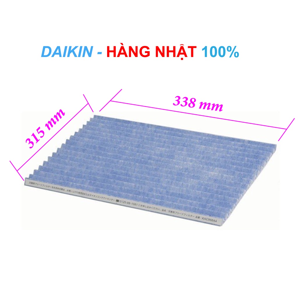 Màng lọc Hepa Daikin KAC966A4 dành cho các model Máy lọc không khí nội địa Nhật