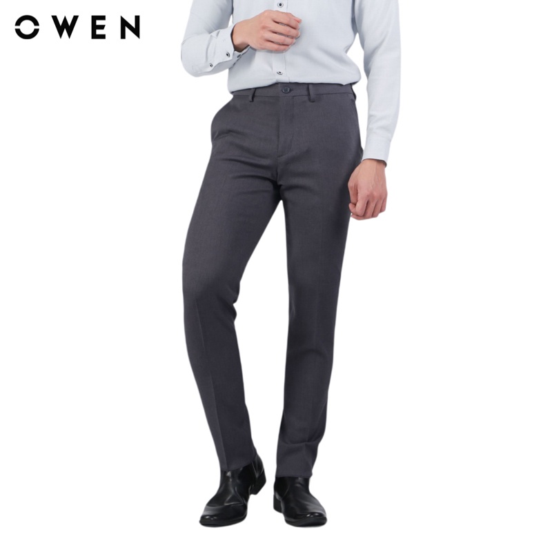 Quần tây Nam Owen   Slim Fit màu Ghi - QS23480