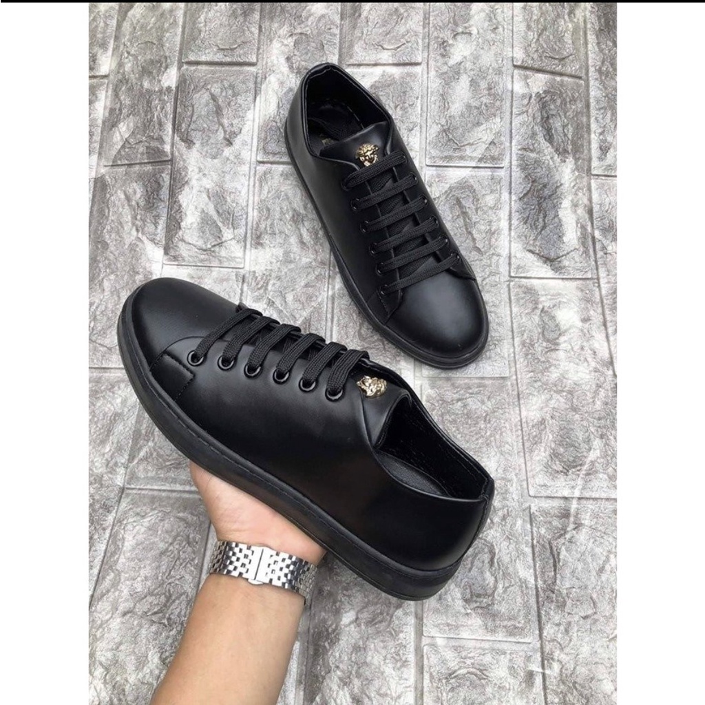 Giày Thể Thao Nam, giày sneakers nam Màu đen da cao cấp