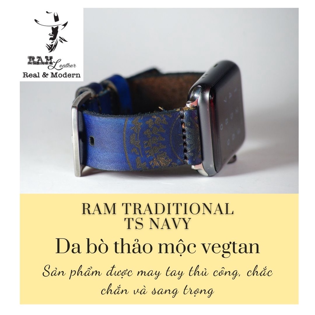 Dây đồng hồ RAM Leather vintage simple Trống Đồng Việt Nam da bò Italia Vegtan