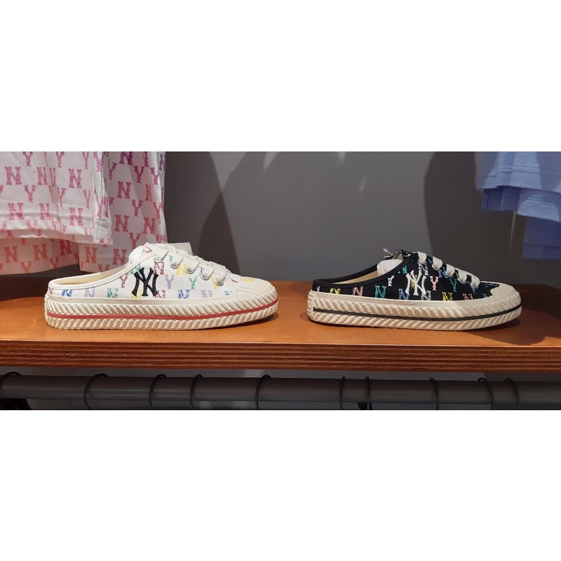 Giày Mule/ hở gót monogram MLB Chính hãng
