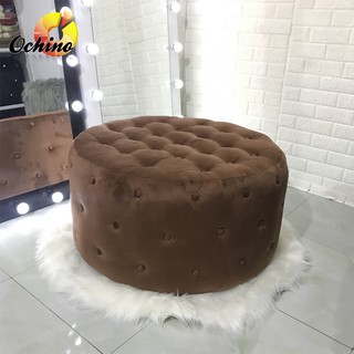 Ghế Tròn, Đôn Tròn Sofa (Đường Kính 80cm Đính Khuy cách điệu)