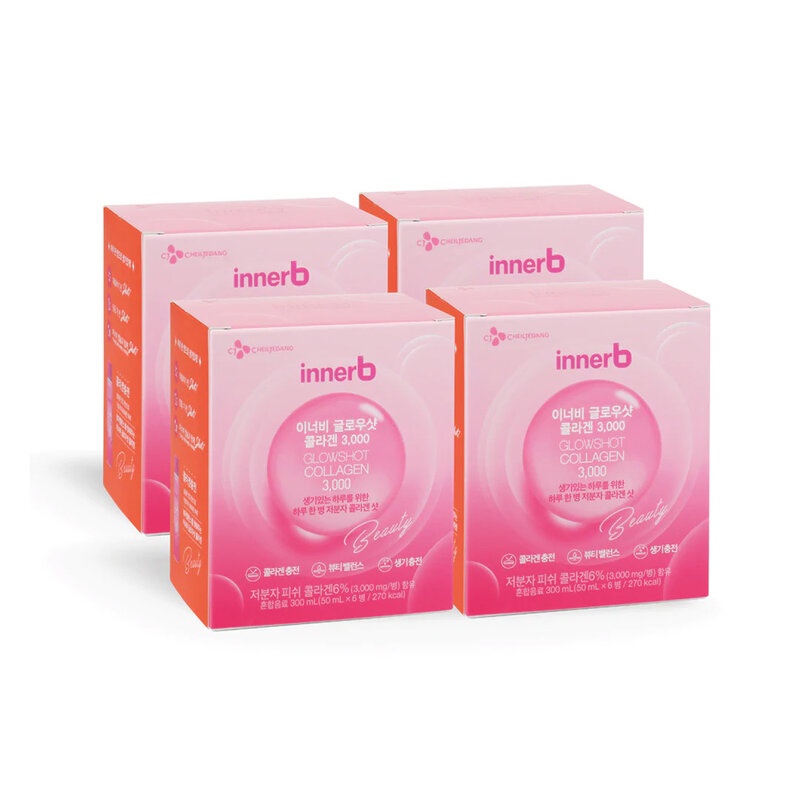 Combo 4 Hộp Nước Uống Collagen Innerb Làm Đẹp Da 24 Chai