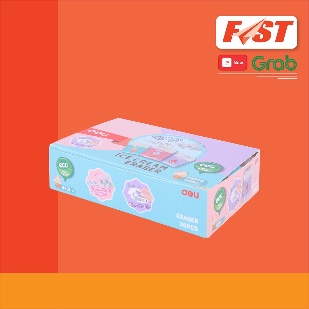 Gôm Tẩy Xóa Thạch Ice Cream Eraser - EH301 DELI (1 gôm)