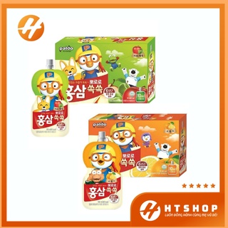 Thức Uống Giải Nhiệt Nước Hồng Sâm Hoa Quả Pororo Hàn Quốc Túi 100ml Cho Trẻ Từ 3 Tuổi