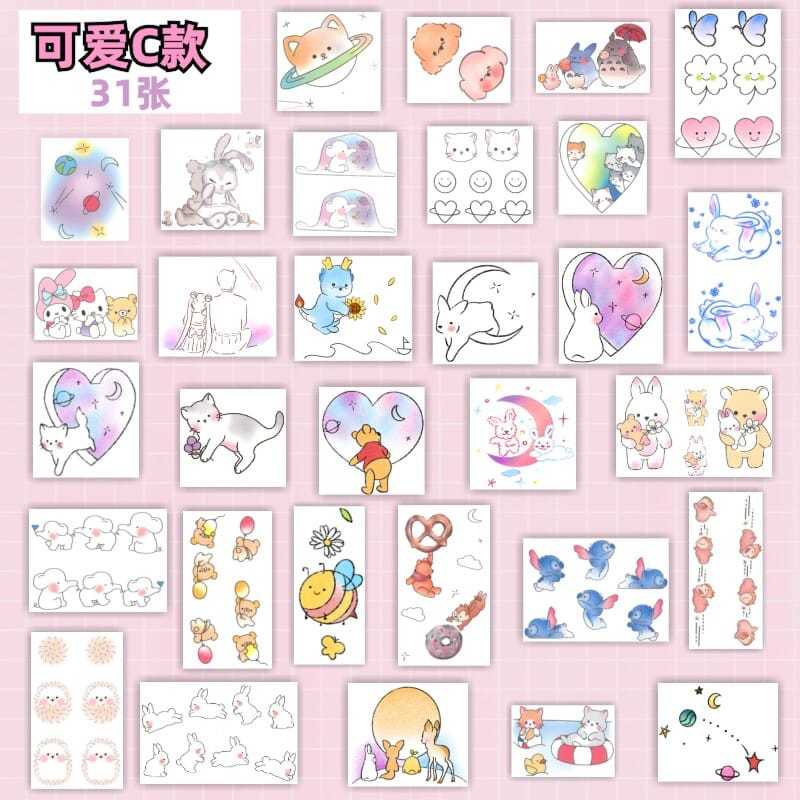 Hình Xăm Dán Tạm Thời 15 Ngày Chống Nước Lâu Trôi Hình Động Vật Dễ Thương