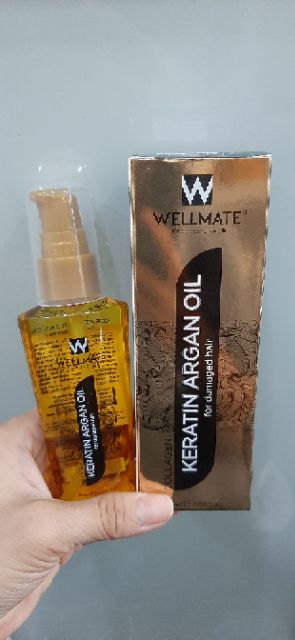 Tinh dầu dưỡng tóc mềm mượt WELLMATE KERATIN ARGAN 60ml