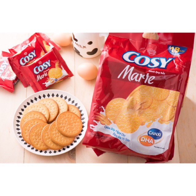 Bánh Cosy marie quy sữa túi 576g(24gói x 24g)