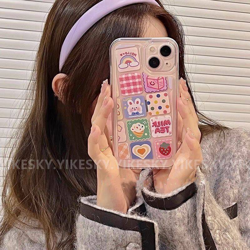 Mới Ốp Điện Thoại Họa Tiết。 Ốp Lưng Hình Con Thỏ Dễ Thương Cho Opporeno7 / 6 / 5pro A92S / A72 / A52 / A9A11A5 / R17