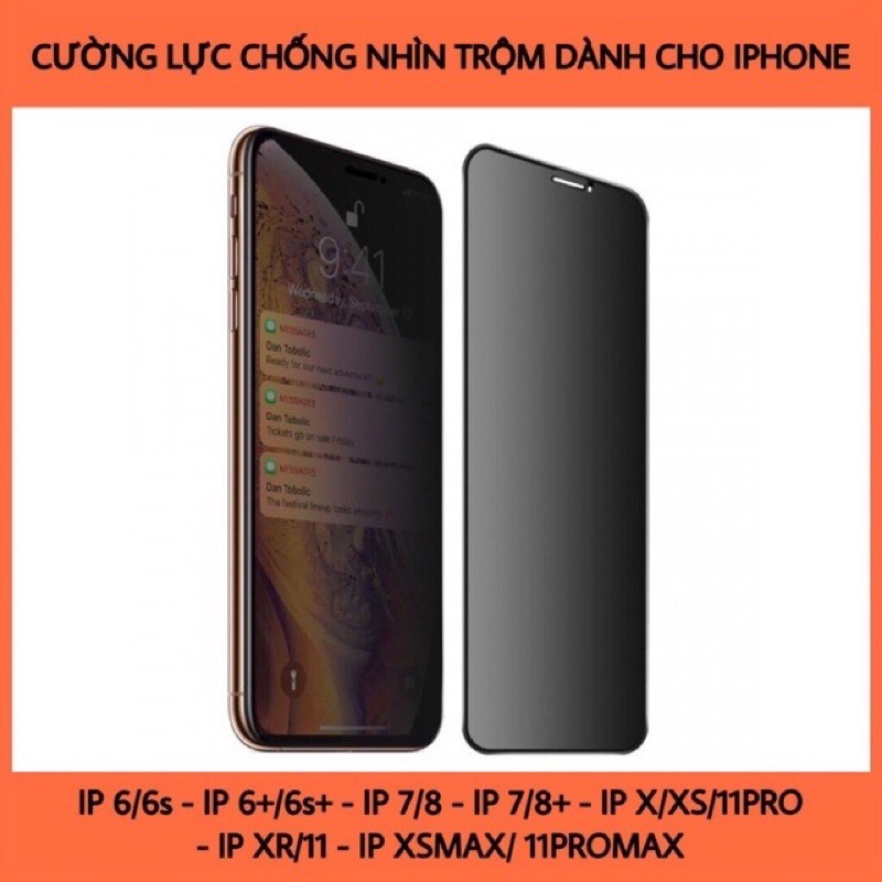 Cường lực chống nhìn trộm iphone