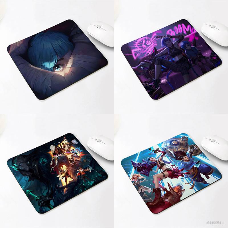 Miếng lót chuột chất liệu cao su mềm mại thoải mái 22 lol arcane dùng cho máy tính/laptop