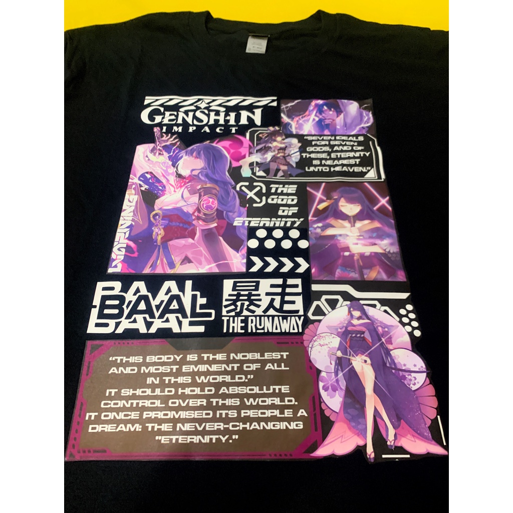 Áo phông Genshin Impact: Raiden Shogun 100% Cotton Nam / Nữ by The Runaway