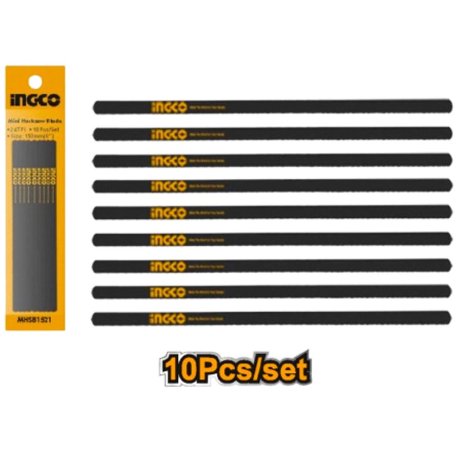 6" Bộ 10 lưỡi cưa sắt mini Ingco MHSB1521