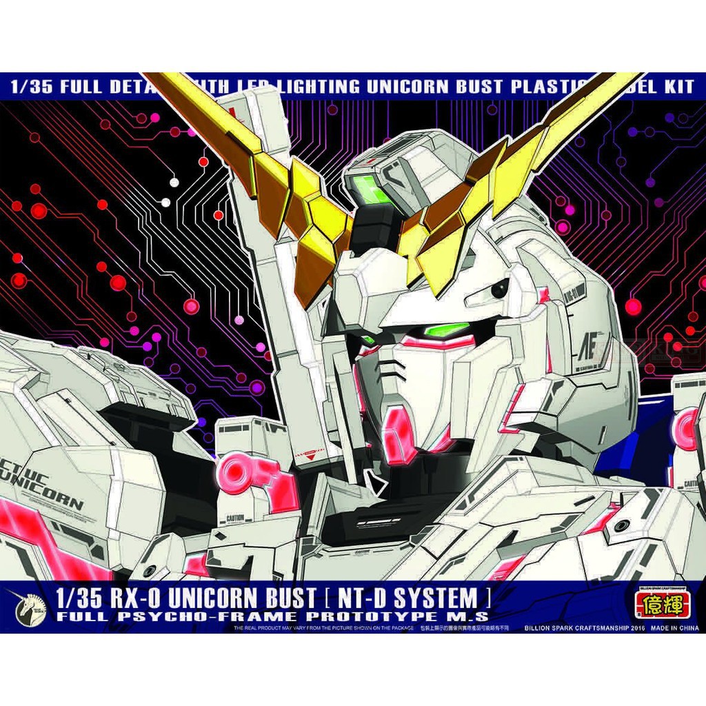 Mô Hình Gundam UNICORN Head Bust Red Frame / Green Frame AWAKEN 1/35 RX-0 Yihui Model Đồ Chơi Lắp Ráp Anime