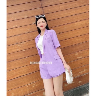set blazer cộc tay + quần đùi