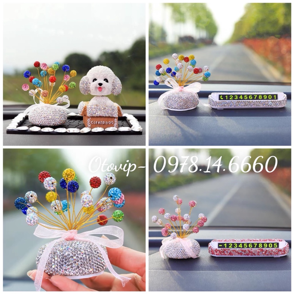 Cây tài lộc trang trí taplo xe , mix set trang trí siêu xinh tạo điểm nhấn cho xế yêu mang lại sự tươi mới và bình an