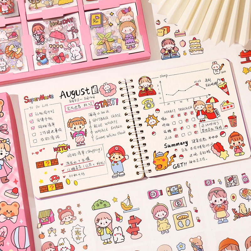 Sticker Cute  Hộp Sticker 1000 Tấm  Sticker Trẻ Em Chống Nước Nhãn Dán Dễ Thương  Sicker Cute Sticker Dán điện Thoại