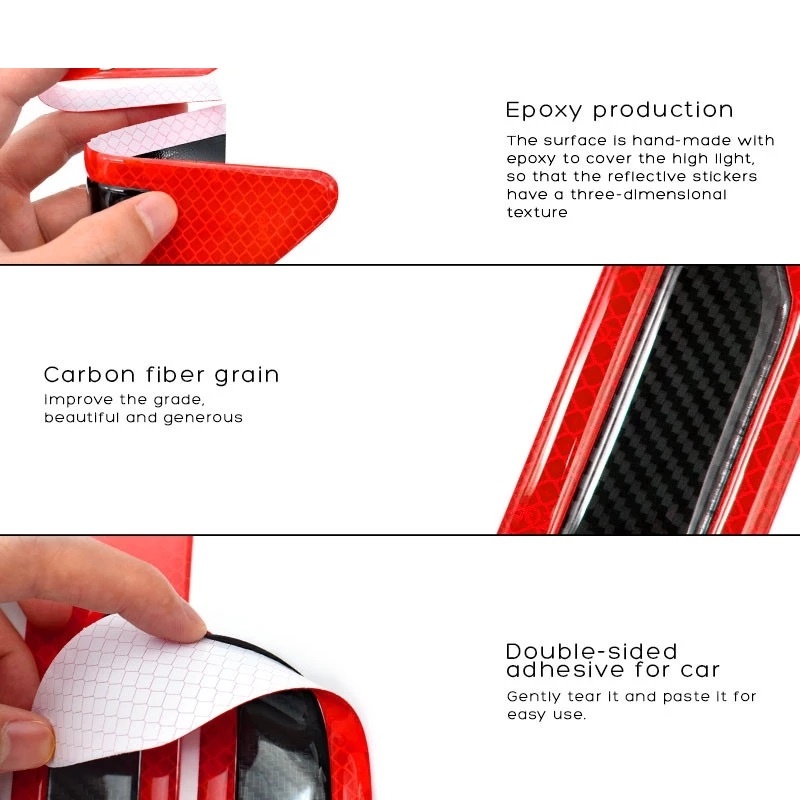 Set 2 miếng dán phản quang cảnh báo cho cửa xe hơi