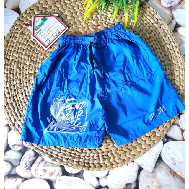 Quần sort đùi axe dáng thể thao vải dù rộng rãi dưới 75 ký