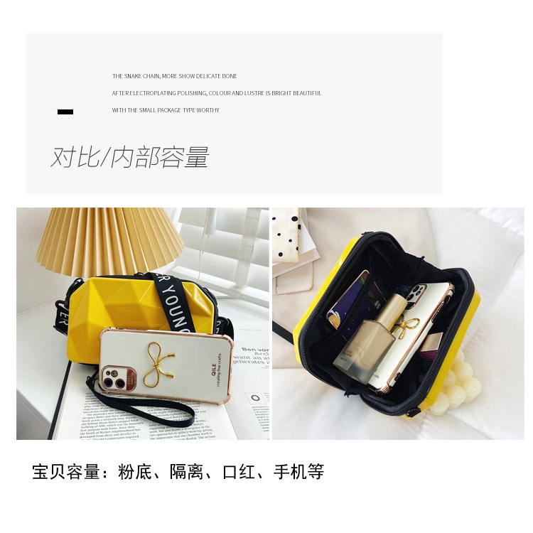 Túi Đeo Chéo Mini Hình Khối Vuông Thời Trang Hàn Quốc Cho Nữ