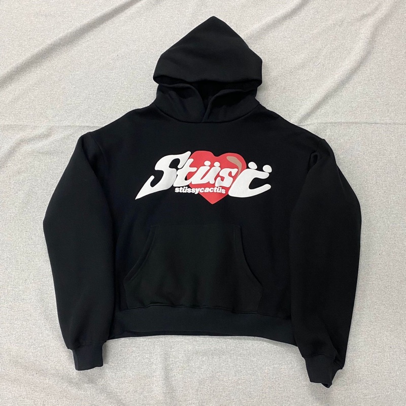 Áo Hoodie Stussy Cactus -Cactus Plant Flea Market Black Stussy Heart Hoodie/ Áo Stussy/ Áo Cactus