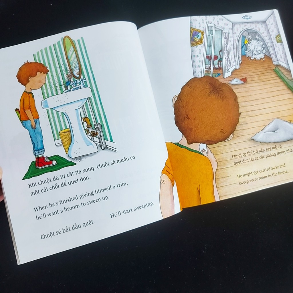 Sách - Picture book song ngữ Nếu bạn cho chuột cái bánh quy (dành cho bé 3-8 tuổi)