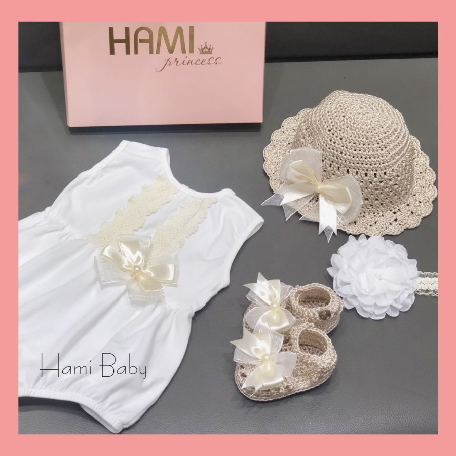 Set Body Đính Nơ Cộc Tay Cotton Mềm Cực Xinh Cho Bé Gái ❤️ HAMI PRINCESS