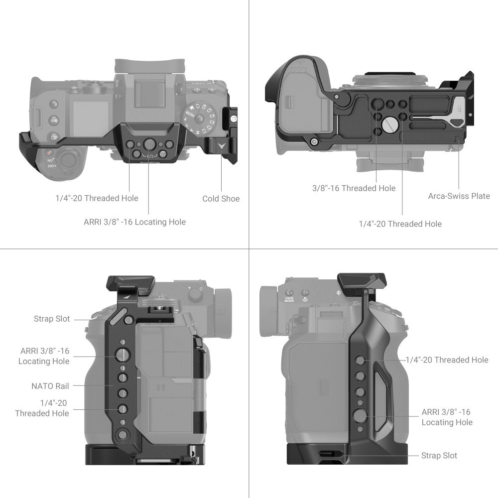 Khung Cage Bảo Vệ Máy Ảnh SmallRig Dành Cho Máy Ảnh Fujifilm X-H2s / Fujifilm X-H2 - SmallRig Cage 3934