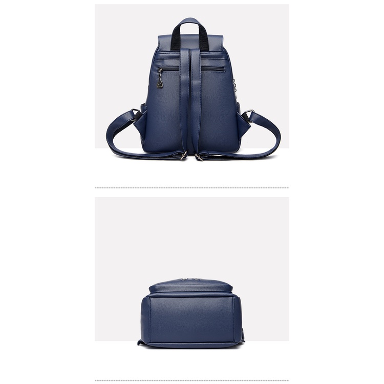 Balo CHUWANGLIN từ da cỡ lớn phối tua rua thời trang dành cho nữ